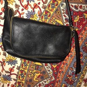 Black leather h&m purse